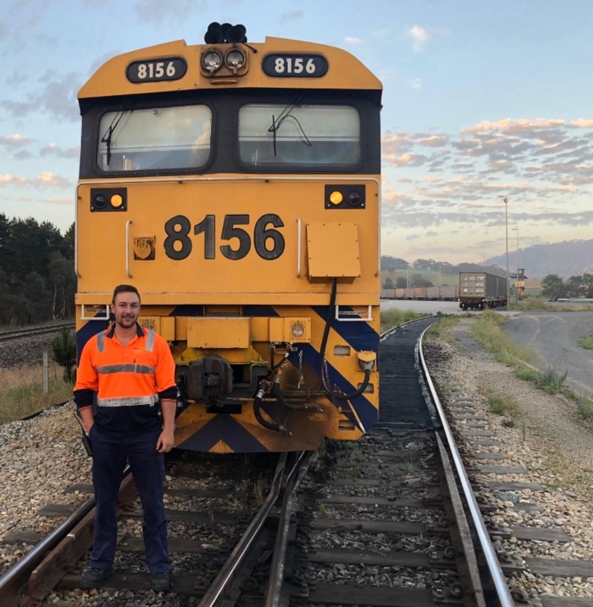 Daniel during his eight years working as a train driver