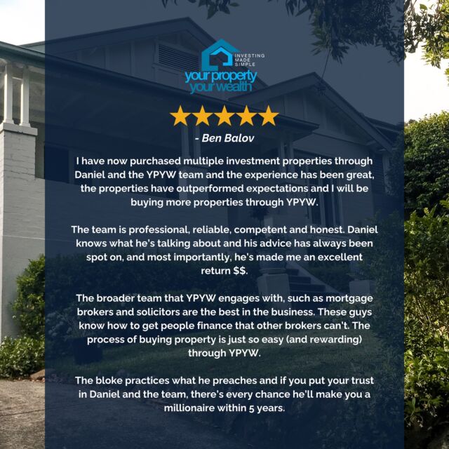Feedback like this from great people… we love it! 🙌🏻💥
#ypyw #yourpropertyyourwealth #propertyinvestingaustralia #propertyinvesting #wealthcreation #ypywmastery