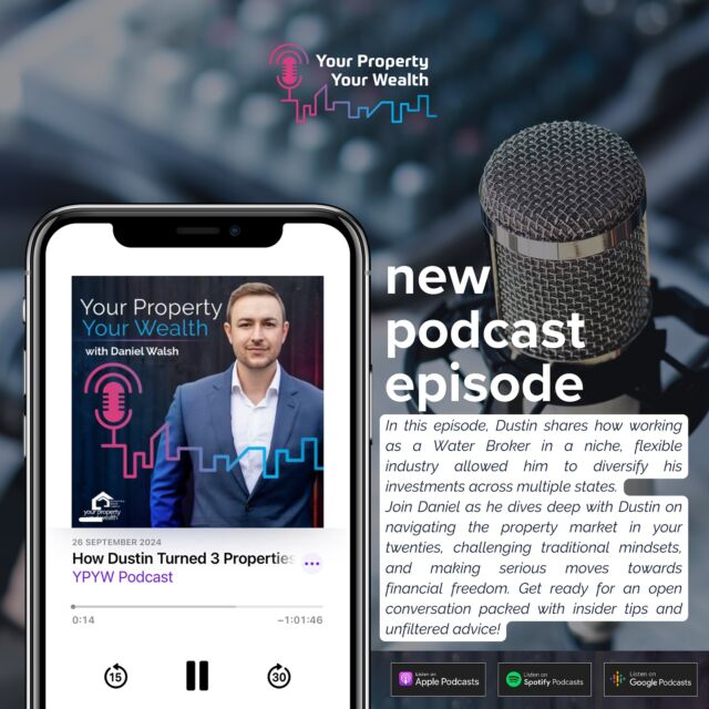 🚨🎙️NEW EPISODE OUT NOW🎙️🚨
🏡 Our client Dustin is behind the mic with Daniel for this episode of the YPYW Podcast sharing his personal investing experience. From escaping a small regional Victorian town, to living his best life growing a thriving business from the Gold Coast.
They talk about how to change your mindset towards not only personal growth but financial growth too! 
You won’t want to miss this! 🔥
.

Listen NOW on all major streaming platforms or click the link in our BIO #spotify #applepodcasts
#spotifypodcast #ypywwebsite 
.
.
#ypyw #yourpropertyyourwealth #ypywmastery #ypywDanielWalsh #DanielWalshypyw #6principlestoretireyoungerandricher #investingstrategies #financialfreedom #moneymindset #welathcreation #habitsofthewealthy #clientstories