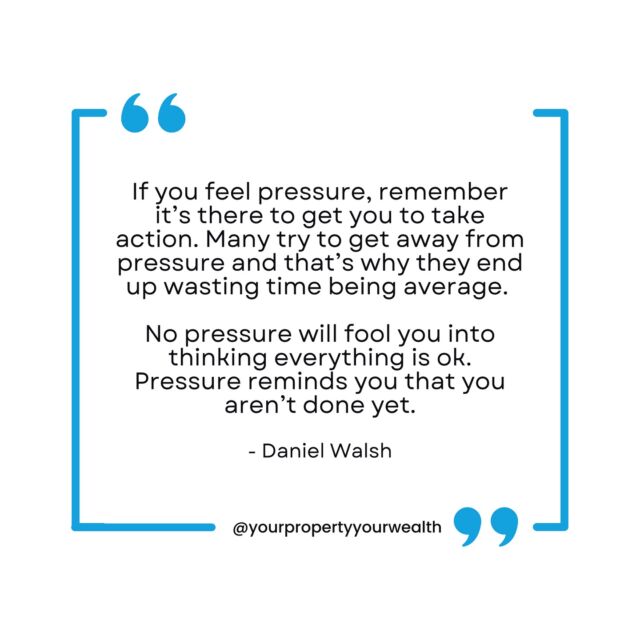 If you’re feeling the pressure - there’s a good reason for it! 💭⬆️💥
.
.
.
#ypyw #yourpropertyyourwealth #ypywmastery #6principlestoretireyoungerandricher #investforsuccess #ypywinvestforsuccess #investingstrategy #wealthcreation #financialfreedom #ypywdanielwalsh #danielwalshypyw #investingaus #investingaustralia #investmentstrategies